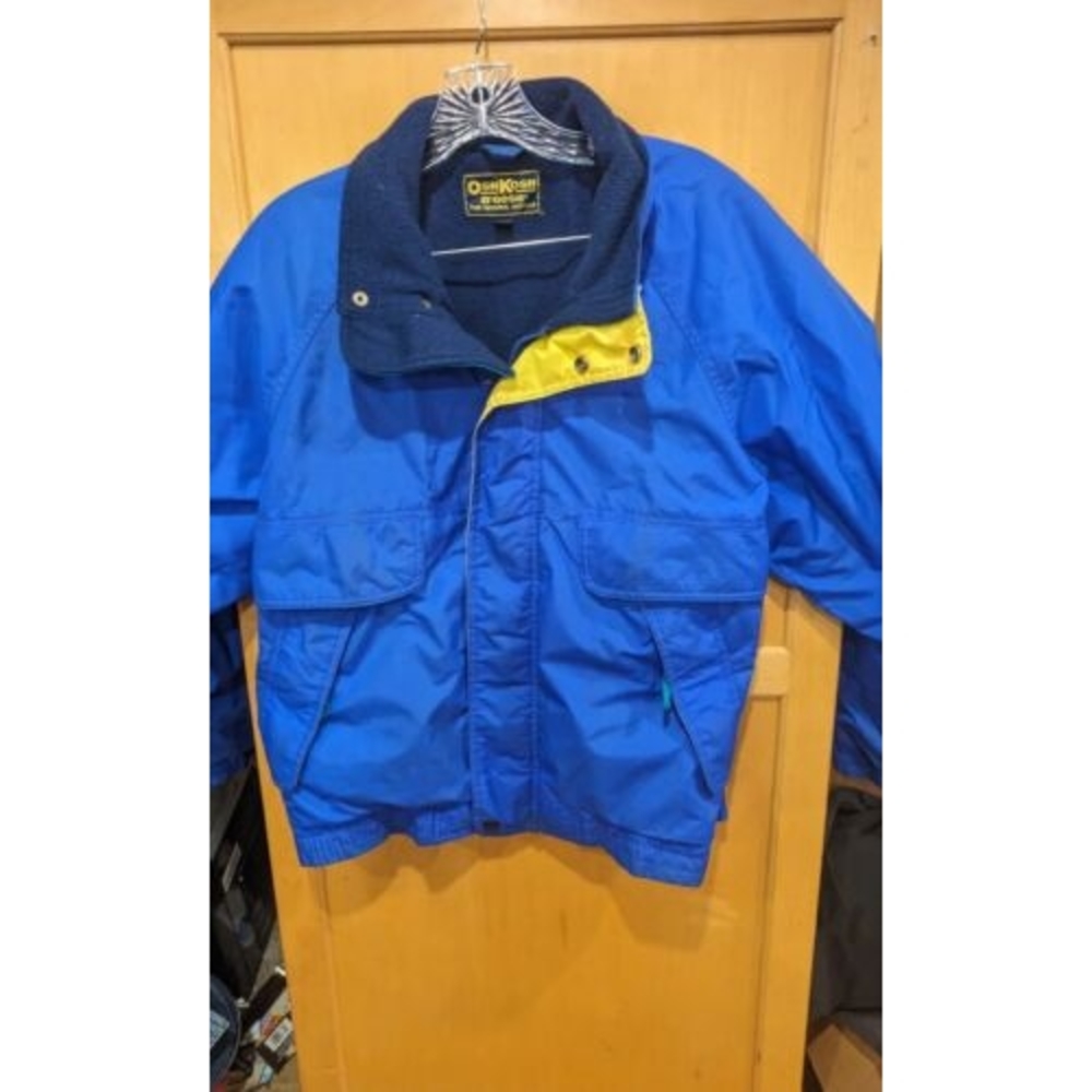 VTG OshKosh B'Gosh Mens Jacket Size Large Multicolor 90s Retro DISTRESSED
